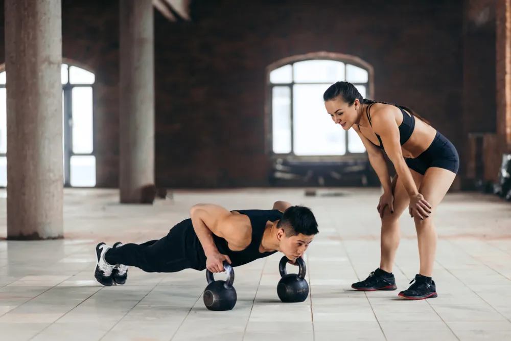 Athlete performing rotational step